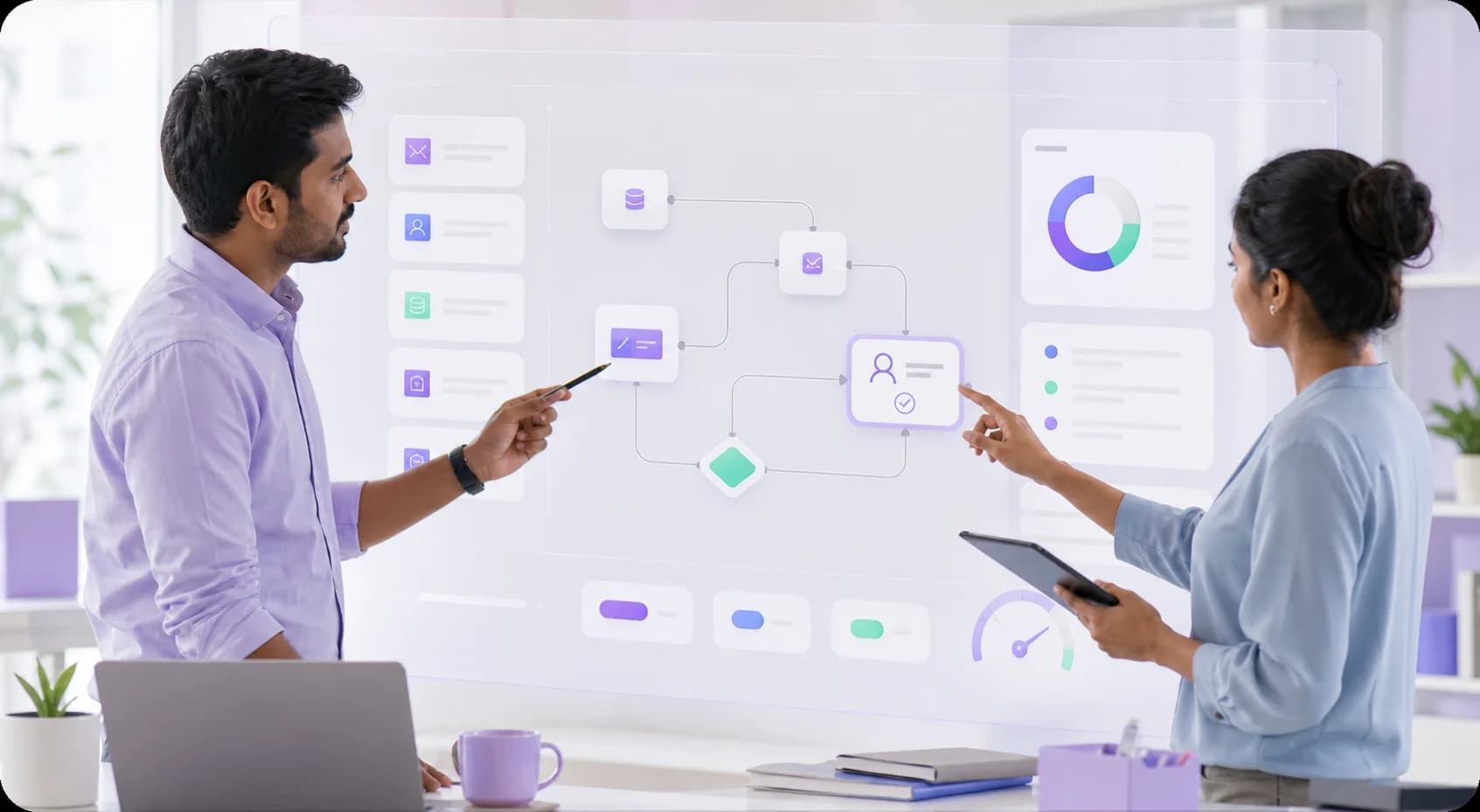 AI-Assisted Automation team collaborating in a connected WayConnect workspace