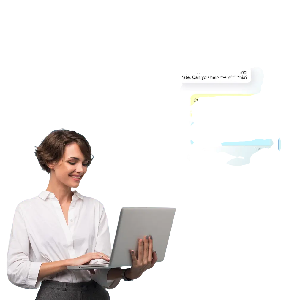 Support agent working in the shared team inbox